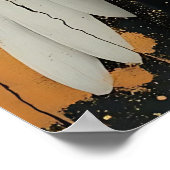 Mooie gotische engel en witte roos hemels poster (Hoek)