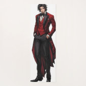 Mooie gotische gentleman anime yogamat (Achterkant)