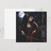 Mooie gotische schoonheid die cello speelt  (Voorkant / Achterkant)