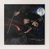 Mooie gotische schoonheid die cello speelt  legpuzzel (Horizontaal)