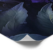 Mooie gotische vrouw en haar witte kat poster (Hoek)