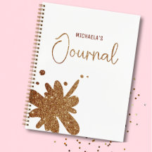 Mooie goud glitterspat journal notitieboek