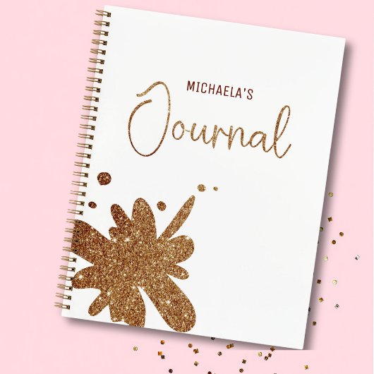 Mooie goud glitterspat journal notitieboek