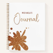 Mooie goud glitterspat journal notitieboek (Voorkant)