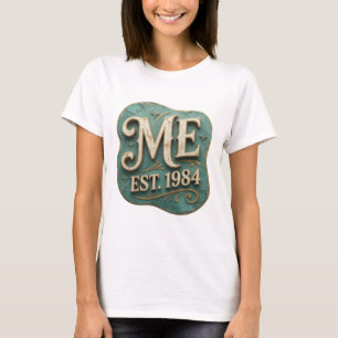 Mooie Goud ME EST 1984 Print T-shirt