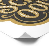 Mooie Goud OUDE SCHOOL Slogan Design Poster (Hoek)