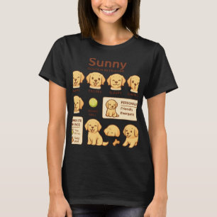 Mooie Goud Retriever Puppy Stemming Grafiek T-shirt