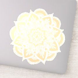 Mooie goudbloem Mandala Sticker