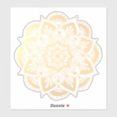 Mooie goudbloem Mandala Sticker (Vel)