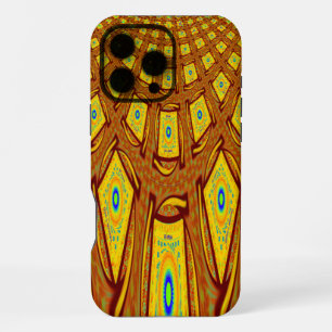 Mooie goudbruine Afrikaanse stamprint vector iPhone 16 Pro Max Hoesje