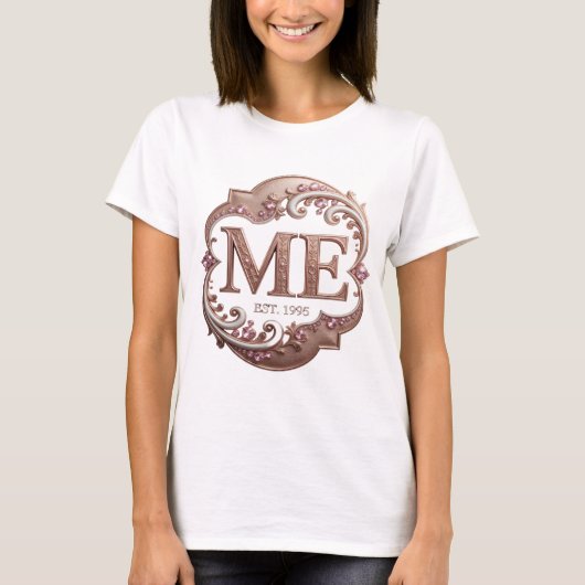Mooie gouden ABSTRACTE KUNST ontwerp T-shirt (Voorkant)