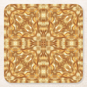Mooie gouden abstracte patroon kartonnen onderzetters