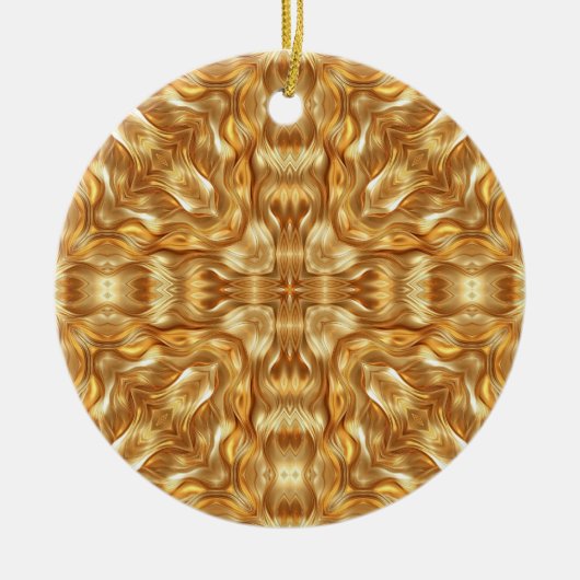 Mooie gouden abstracte patroon keramisch ornament (Voorkant)