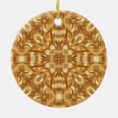 Mooie gouden abstracte patroon keramisch ornament (Achterkant)