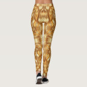 Mooie gouden abstracte patroon leggings (Achterkant)