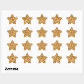 Mooie gouden abstracte patroon ster sticker (Vel)