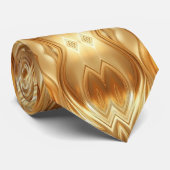 Mooie gouden abstracte patroon stropdas (Opgerold)
