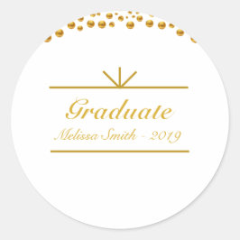 Mooie Gouden Afstudeer sticker