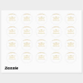 Mooie gouden afstudeersticker ronde sticker (Vel)