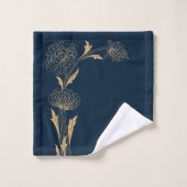 Mooie gouden Art Deco bloemen Bad Handdoek (Wasdoekje)