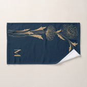 Mooie gouden Art Deco bloemen Bad Handdoek (Handdoek)