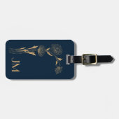 Mooie gouden Art Deco bloemen Bagagelabel (Voorkant horizontaal)