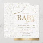 Mooie gouden Baby sprinkle douche Kaart (Voorkant / Achterkant)