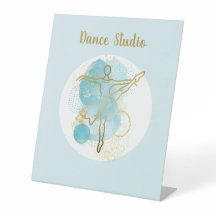 Mooie Gouden Ballerina Waterverf Abstract Aangepas
