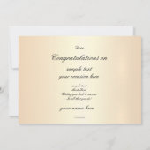 Mooie gouden bloem ontwerp gefeliciteerd kaart (Achterkant)