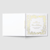 Mooie Gouden Bloemen Lijst Doop Gastenboek (Volledig)
