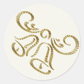 Mooie gouden bruiloft klokken Stickers (Voorkant)