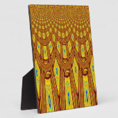 Mooie Gouden Bruin Afrikaanse Tribal Print vector Fotoplaat (Zijkant)