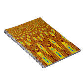 Mooie Gouden Bruin Afrikaanse Tribal Print vector Notitieboek (Rechterzijde)