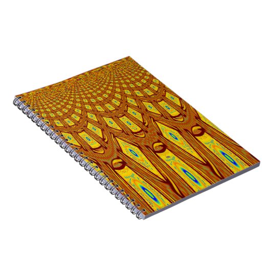 Mooie Gouden Bruin Afrikaanse Tribal Print vector Notitieboek (Rechterzijde)