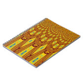 Mooie Gouden Bruin Afrikaanse Tribal Print vector Notitieboek (Linkerzijde)