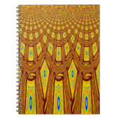 Mooie Gouden Bruin Afrikaanse Tribal Print vector Notitieboek (Voorkant)