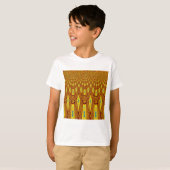 Mooie Gouden Bruin Afrikaanse Tribal Print vector T-shirt (Voorkant volledig)