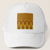 Mooie Gouden Bruin Afrikaanse Tribal Print vector Trucker Pet (Voorkant)