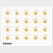 Mooie Gouden Cupcake Stickers (Vel)