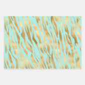 Mooie Gouden dierenprint mint achtergrond Inpakpapier Vel (Voorkant 2)