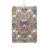 Mooie gouden edelstenen  diamanten parels luchtverfrisser (Voorkant)