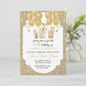 Mooie gouden en zwarte verjaardag kaart (Staand voorkant)