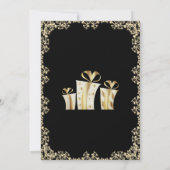 Mooie gouden en zwarte verjaardag kaart (Achterkant)