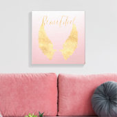 Mooie Gouden Engel Canvas Afdruk (Insitu (Woonkamer))