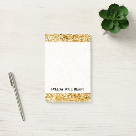 Mooie gouden fonkeling glitter post-it® notes (Kantoor)
