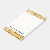 Mooie gouden fonkeling glitter post-it® notes (Schuin)
