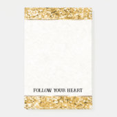 Mooie gouden fonkeling glitter post-it® notes (Voorkant)