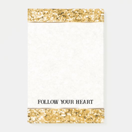 Mooie gouden fonkeling glitter post-it® notes (Voorkant)