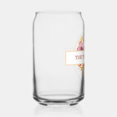 Mooie gouden gele monogram trouw  blikvorm glas (Rechts)