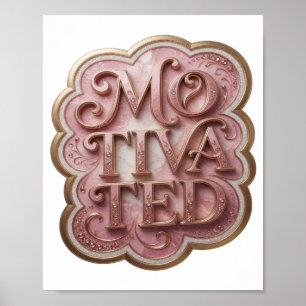 Mooie Gouden GEMOTIVEERDE Grafische T-shirt Poster